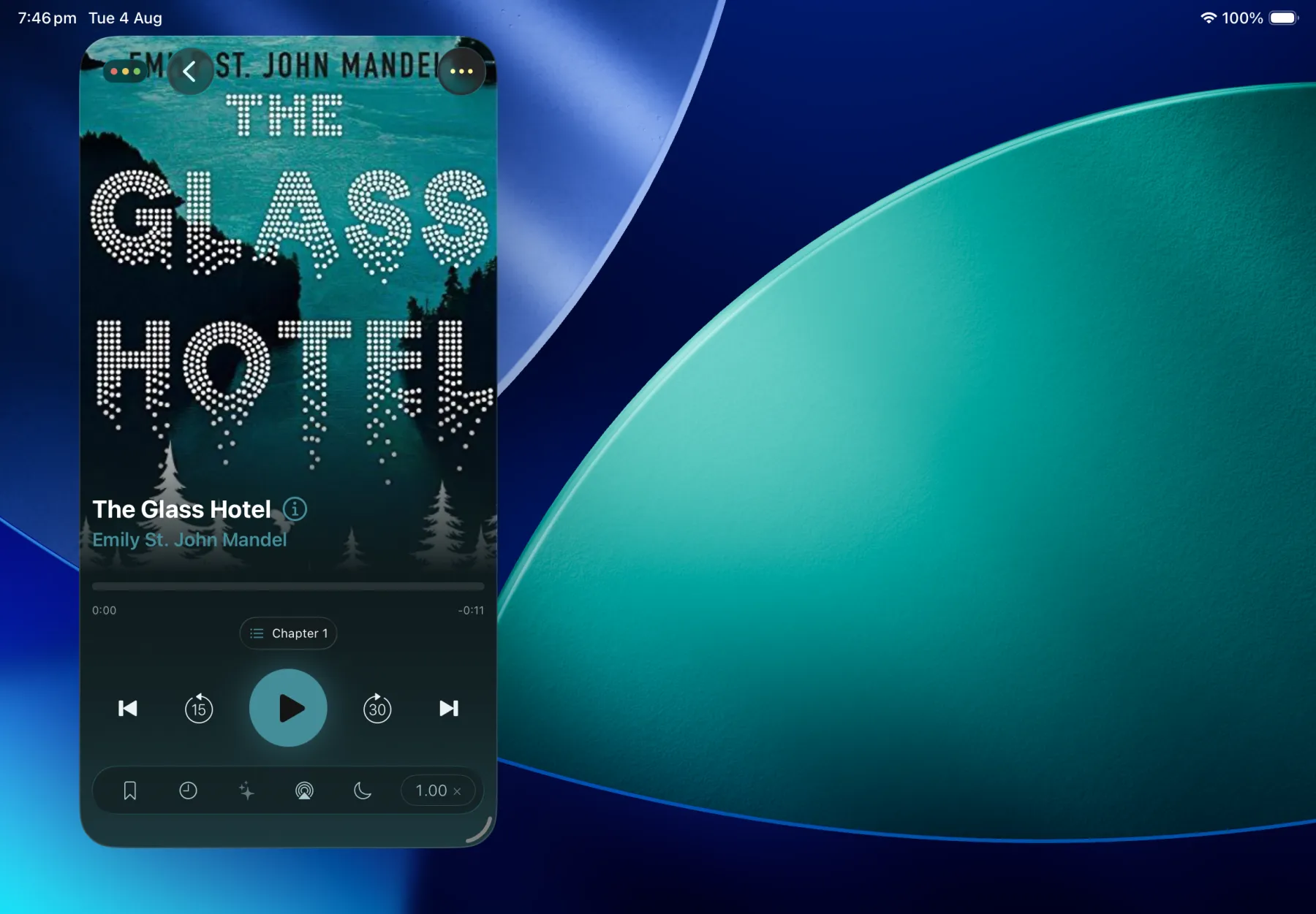 Reverie in a narrow floating window on iPad